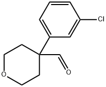 4-3-氯苯基四氢吡喃4-甲醛, 902836-60-6, 结构式