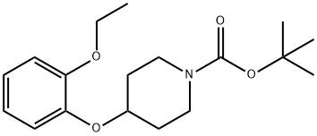 1-BOC-4-(2-ETHOXYPHENOXY)PIPERIDINE 化学構造式