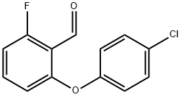 2-(4-CHLORO-PHENOXY)-6-FLUORO-BENZALDEHYDE Struktur