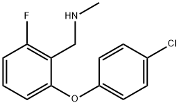 1-[2-(4-CHLOROPHENOXY)-6-FLUOROPHENYL]-N-METHYLMETHYLAMINE Structure