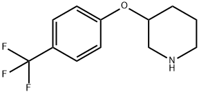 3-[4-(トリフルオロメチル)フェノキシ]ピペリジン 化学構造式