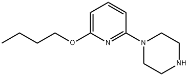 1-(6-N-ブトキシ-2-ピリジル)ピペラジン 化学構造式