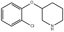 3-(2-CHLOROPHENOXY)PIPERIDINE 化学構造式