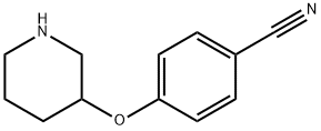4-哌啶-3-氧基苯腈, 902837-34-7, 结构式