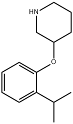 3-(2-ISOPROPYL-PHENOXY)-PIPERIDINE 化学構造式