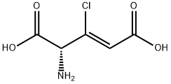 (4R,2Z)-4-アミノ-3-クロロ-2-ペンテン二酸 化学構造式