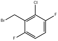 2-クロロ-3,6-ジフルオロベンジルブロミド 化学構造式