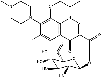 氧氟沙星酰基-Β-D-葡糖苷酸 结构式