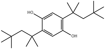 2,5-ビス(1,1,3,3-テトラメチルブチル)ヒドロキノン 化学構造式