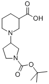 1-(1-TERT-BUTOXYCARBONYL-PYRROLIDIN-3-YL)-PIPERIDINE-3-CARBOXYLIC ACID 结构式