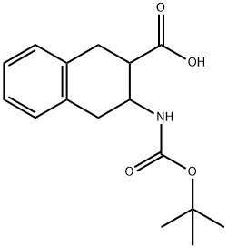 N-BOC-3-AMINO-1,2,3,4-TETRAHYDRO-NAPHTHALENE-2-CARBOXYLIC ACID Structure