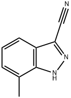 3-氰基-7-甲基-1H-吲唑 结构式