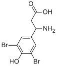 3-AMINO-3-(3,5-DIBROMO-4-HYDROXY-PHENYL)-PROPIONIC ACID 结构式