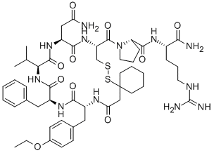 (D(CH2)(5/1),D-TYR(ET)2,VAL4,ARG8,DES-GLY9)-VASOPRESSIN Struktur