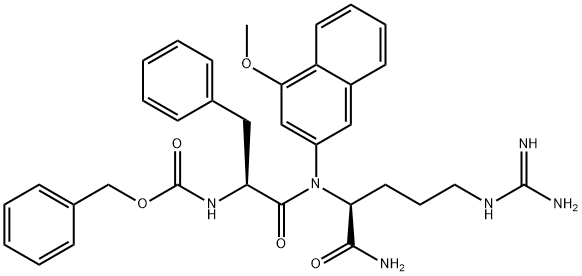 alpha-N-benzyloxycarbonyl-phenylalanyl-arginyl-4-methoxy-beta-naphthylamide 结构式
