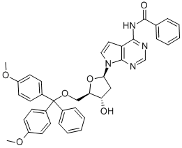 N4-BENZOYL-5'-O-(DIMETHOXYTRITYL)-7-DEAZA-2'-DEOXYADENOSINE Struktur