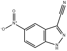 5-硝基-1H-吲唑-3-甲腈, 90348-29-1, 结构式