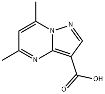 5,7-ジメチルピラゾロ[5,4-A]ピリミジン-3-カルボン酸 化学構造式