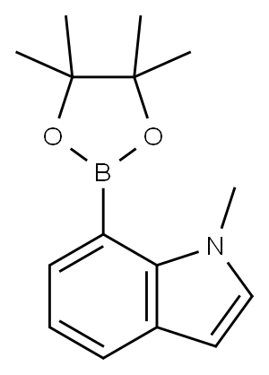 1H-INDOLE, 1-METHYL-7-(4,4,5,5-TETRAMETHYL-1,3,2-DIOXABOROLAN-2-YL)- Structure