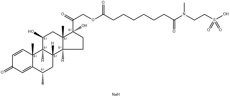 Methylprednisolone suleptanate monosodium salt Structure