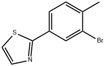2-(3-broMo-4-Methylphenyl)thiazole Structure
