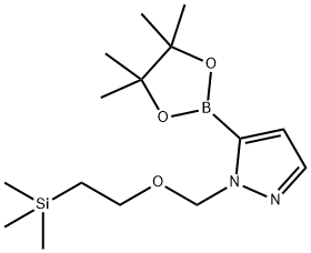 1-(2-TRIMETHYLSILYLETHOXY)METHYLPYRAZOLE-5-BORONIC ACID, PINACOL ESTER,903550-12-9,结构式