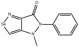4,5-dihydro-4-methyl-6-oxo-5-phenyl-6H-pyrazolo(4,5-c)isoselenazole 结构式