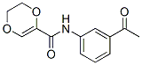 1,4-Dioxin-2-carboxamide,  N-(3-acetylphenyl)-5,6-dihydro- Structure