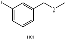 N-甲基-1-(3-氟苯基)甲胺盐酸盐, 90389-40-5, 结构式