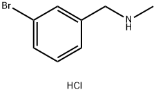 1-(3-ブロモフェニル)-N-メチルメタンアミン塩酸塩 化学構造式