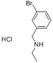 N-(3-ブロモベンジル)エタンアミン塩酸塩 化学構造式