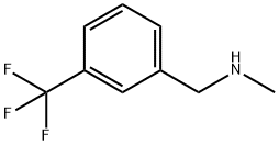 N-メチル-1-[3-(トリフルオロメチル)フェニル]メタンアミン 化学構造式