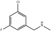 1-(3-chloro-5-fluoro-phenyl)-N-methyl-methanamine Struktur