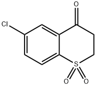 6-クロロ-1-ベンゾチオピラン-4-オン1,1-ジオキシド 化学構造式