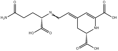 1,2,3,4-Tetrahydro-4-[2-(1-carboxy-3-carbamoylpropylimino)ethylidene]-2,6-pyridinedicarboxylic acid, 904-62-1, 结构式