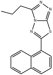 6-(1-naphthyl)-3-propyl[1,2,4]triazolo[3,4-b][1,3,4]thiadiazole 结构式