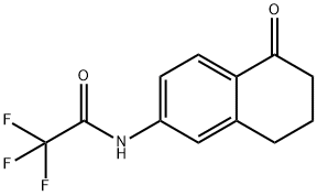 2,2,2-三氟-N-(5-氧代-5,6,7,8-四氢萘-2-基)乙酰胺 结构式