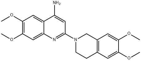 2-(6,7-dimethoxy-3,4-dihydro-1H-isoquinolin-2-yl)-6,7-dimethoxy-quinolin-4-amine Struktur