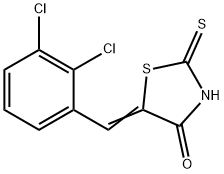 5-(2,3-二氯苯亚甲基)-2-硫代-四氢噻唑-4-酮, 90407-17-3, 结构式