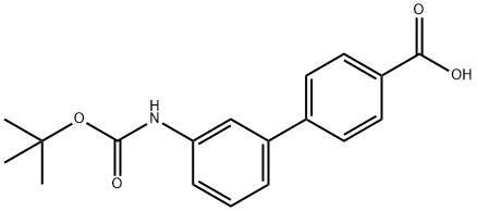 3'-[(TERT-BUTOXYCARBONYL)AMINO]-1,1'-BIPHENYL-4-CARBOXYLIC ACID Structure