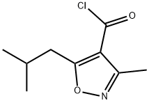 5-异丁基-3-甲基异恶唑-4-甲酰氯, 90415-81-9, 结构式