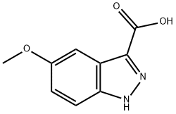 5-メトキシ-1H-インダゾール-3-カルボン酸 化学構造式