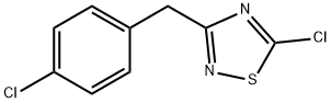 5-Chloro-3-[(4-chlorophenyl)methyl]-1,2,4-thiadiazole 结构式