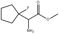 Cyclopentaneacetic acid, -alpha--amino-1-fluoro-, methyl ester (9CI) 结构式