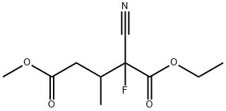 Pentanedioic acid, 2-cyano-2-fluoro-3-methyl-, 1-ethyl 5-methyl ester (9CI) 结构式