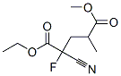 Pentanedioic acid, 2-cyano-2-fluoro-4-methyl-, 1-ethyl 5-methyl ester (9CI) 结构式