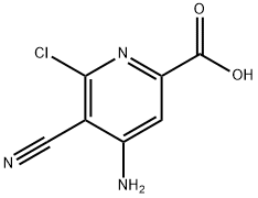 4-氨基-6-氯-5-氰基皮考啉酸, 904311-41-7, 结构式