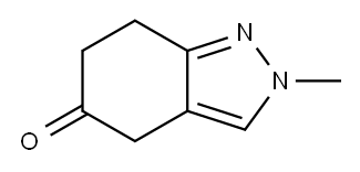 5H-Indazol-5-one,  2,4,6,7-tetrahydro-2-methyl- Struktur