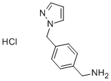 1-[4-(AMINOMETHYL)BENZYL]-1H-PYRAZOLE HYDROCHLORIDE, TECH4-(1H-PYRAZOL-1-YLMETHYL)BENZYLAMINE HYDROCHLORIDE, Struktur
