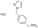 1-[4-(AMINOMETHYL)BENZYL]-1H-PYRAZOLE HYDROCHLORIDE, TECH4-(1H-PYRAZOL-1-YLMETHYL)BENZYLAMINE HYDROCHLORIDE, Structure